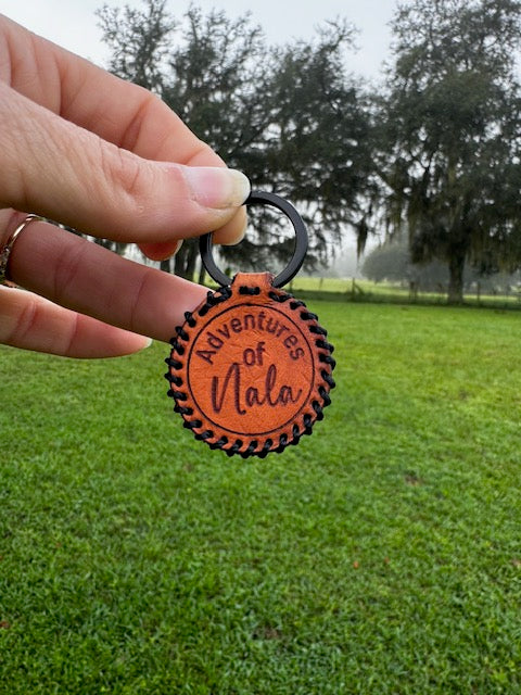 Genuine Leather Personalized Dog Tag with Tap Technology