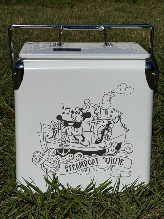 14qt Vintage Metal Cooler