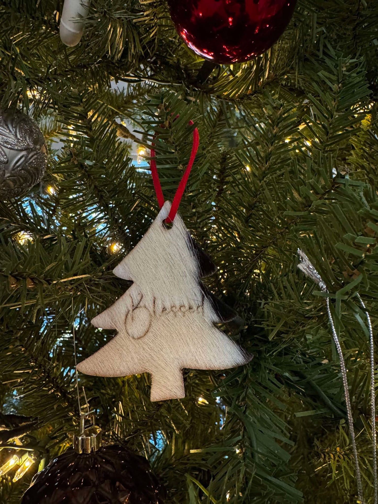 Cowhide Tree Ornament